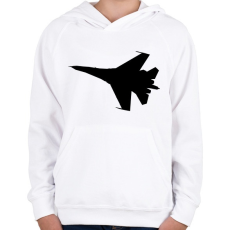 PRINTFASHION Repülő gép  - Gyerek kapucnis pulóver - Fehér