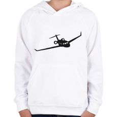 PRINTFASHION Repülő - Gyerek kapucnis pulóver - Fehér