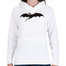 PRINTFASHION Repülő Sárkány - Női kapucnis pulóver - Fehér női pulóver, kardigán