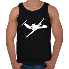 PRINTFASHION repülőgép - Férfi atléta - Fekete atléta, trikó