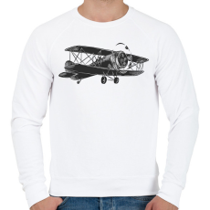 PRINTFASHION repülőgép  - Férfi pulóver - Fehér