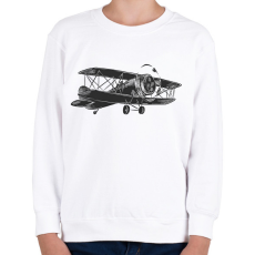 PRINTFASHION repülőgép  - Gyerek pulóver - Fehér