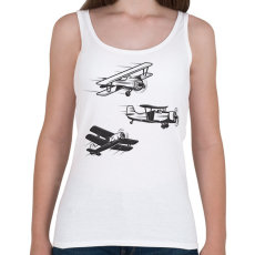 PRINTFASHION repülőgép  - Női atléta - Fehér