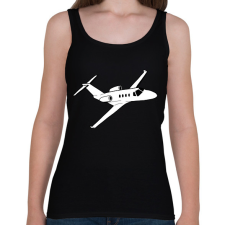 PRINTFASHION repülőgép - Női atléta - Fekete női trikó