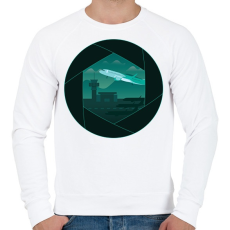 PRINTFASHION Repülőtér fotós - Férfi pulóver - Fehér