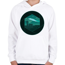 PRINTFASHION Repülőtér fotós - Gyerek kapucnis pulóver - Fehér gyerek pulóver, kardigán