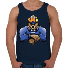 PRINTFASHION Rescue Bear - Férfi atléta - Sötétkék