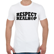 PRINTFASHION Respect - Férfi póló - Fehér