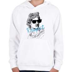 PRINTFASHION Respect - Gyerek kapucnis pulóver - Fehér