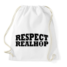 PRINTFASHION Respect - Sportzsák, Tornazsák - Fehér tornazsák