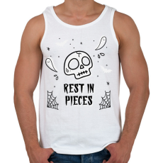 PRINTFASHION REST IN PIECES - Férfi atléta - Fehér