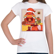 PRINTFASHION Részeg Mikulás - Női póló - Fehér női póló