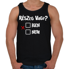 PRINTFASHION Részeg vagy? - fehér - Férfi atléta - Fekete