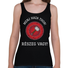 PRINTFASHION Részeg vagy Thor! - Női atléta - Fekete női trikó