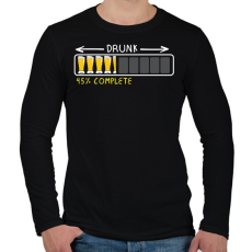 PRINTFASHION Részegedés folyamatban! - Férfi hosszú ujjú póló - Fekete