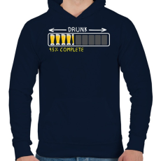 PRINTFASHION Részegedés folyamatban! - Férfi kapucnis pulóver - Sötétkék