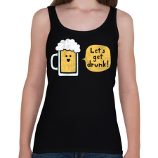 PRINTFASHION Részegedjünk le! - Női atléta - Fekete női trikó
