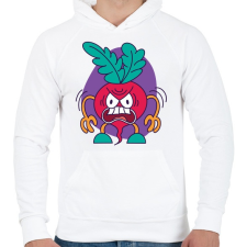 PRINTFASHION Retek - Férfi kapucnis pulóver - Fehér férfi pulóver, kardigán