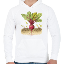 PRINTFASHION Retek - Férfi kapucnis pulóver - Fehér férfi pulóver, kardigán