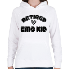 PRINTFASHION Retired emo kid - Női kapucnis pulóver - Fehér női pulóver, kardigán