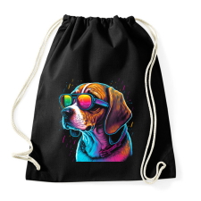 PRINTFASHION Retro Beagle - Sportzsák, Tornazsák - Fekete tornazsák