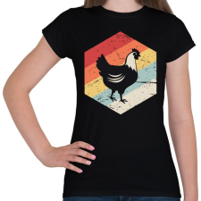 PRINTFASHION Retro csirke - Női póló - Fekete női póló