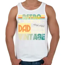 PRINTFASHION retro dad - Férfi atléta - Fehér atléta, trikó