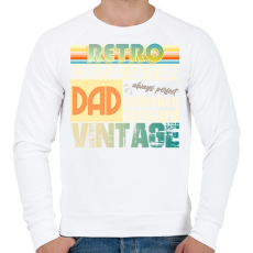 PRINTFASHION retro dad - Férfi pulóver - Fehér