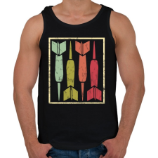 PRINTFASHION Retro darts - Férfi atléta - Fekete atléta, trikó