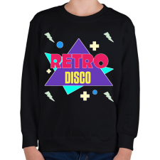 PRINTFASHION Retro disco - Gyerek pulóver - Fekete gyerek pulóver, kardigán