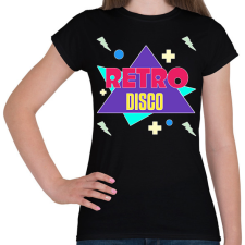 PRINTFASHION Retro disco  - Női póló - Fekete női póló