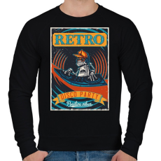 PRINTFASHION Retro Disco Party - Férfi pulóver - Fekete