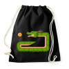 PRINTFASHION Retro dragonball snake - Sportzsák, Tornazsák - Fekete