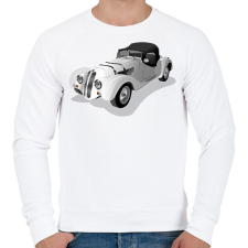 PRINTFASHION Retró - Férfi pulóver - Fehér férfi pulóver, kardigán