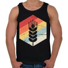 PRINTFASHION Retro gabona, búza - Férfi atléta - Fekete atléta, trikó