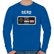 PRINTFASHION Retro gamer - Férfi pulóver - Királykék