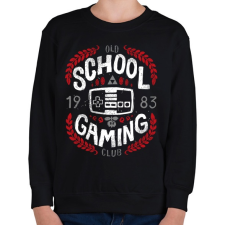 PRINTFASHION Retro gamer - Gyerek pulóver - Fekete gyerek pulóver, kardigán