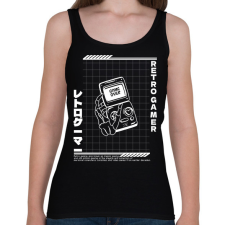 PRINTFASHION Retro gamer - Női atléta - Fekete női trikó