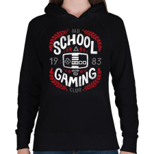 PRINTFASHION Retro gamer - Női kapucnis pulóver - Fekete női pulóver, kardigán