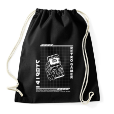PRINTFASHION Retro gamer - Sportzsák, Tornazsák - Fekete tornazsák