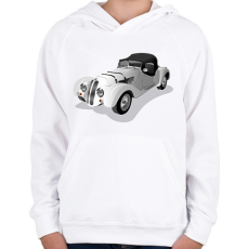 PRINTFASHION Retró - Gyerek kapucnis pulóver - Fehér