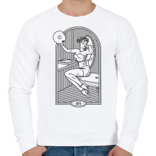 PRINTFASHION Retro hangulat - 50-es évek - Férfi pulóver - Fehér férfi pulóver, kardigán