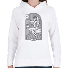 PRINTFASHION Retro hangulat - 50-es évek - Női kapucnis pulóver - Fehér