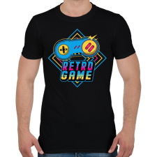 PRINTFASHION Retro játékos - Férfi póló - Fekete férfi póló