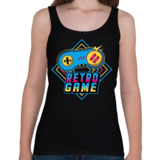 PRINTFASHION Retro játékos - Női atléta - Fekete