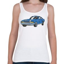 PRINTFASHION Retro kocsi - Női atléta - Fehér női trikó