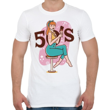 PRINTFASHION Retro lány - 50-es évek - Férfi póló - Fehér férfi póló
