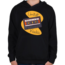 PRINTFASHION Retro mix vol 75 - Gyerek kapucnis pulóver - Fekete gyerek pulóver, kardigán