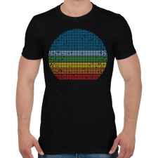 PRINTFASHION Retro naplemente - Férfi póló - Fekete férfi póló