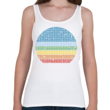 PRINTFASHION Retro naplemente - Női atléta - Fehér női trikó